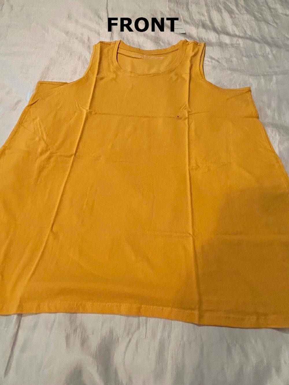 TANK TOP, GOLDEN ORANGE, SIZE X, WIDE STRAPS, PENNINGTONS, IN ORIGINAL BAG, TAGS